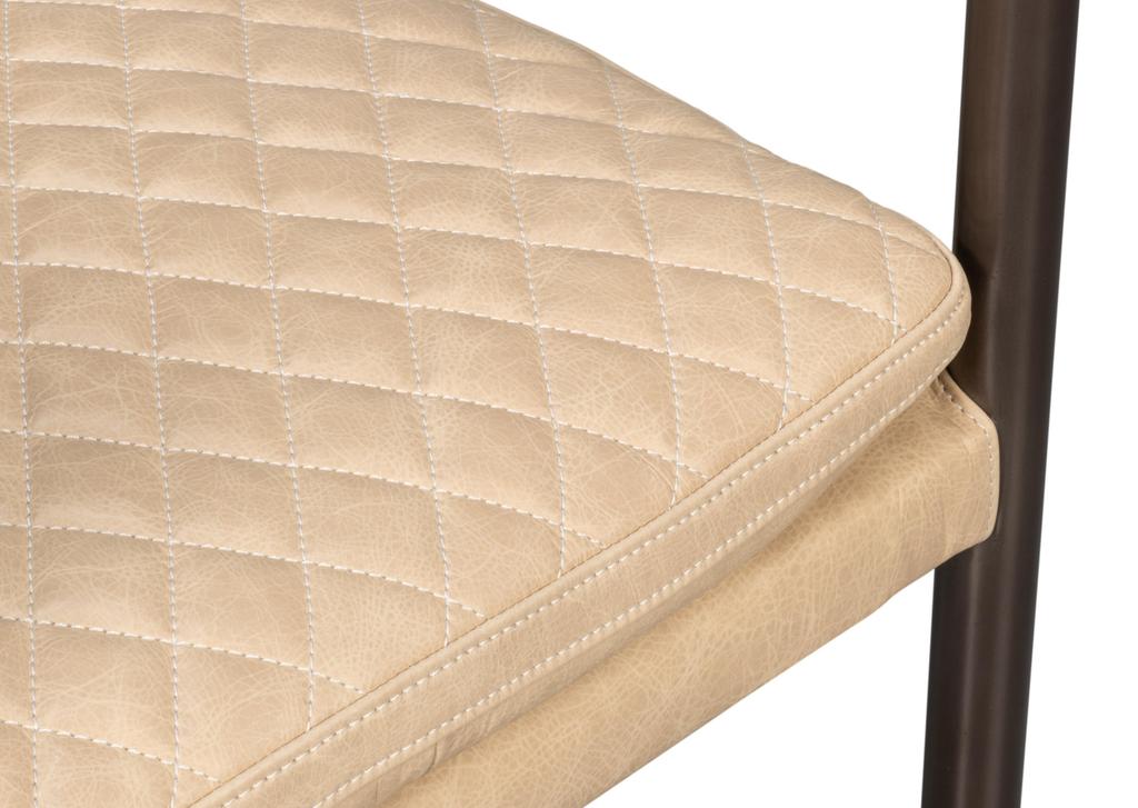 Harley White Leather Chair - Ornate Home