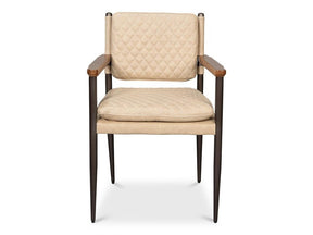 Harley White Leather Chair - Ornate Home