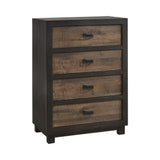 Harlington Black/Walnut 3-Piece Full Panel Bedroom Set - Ornate Home
