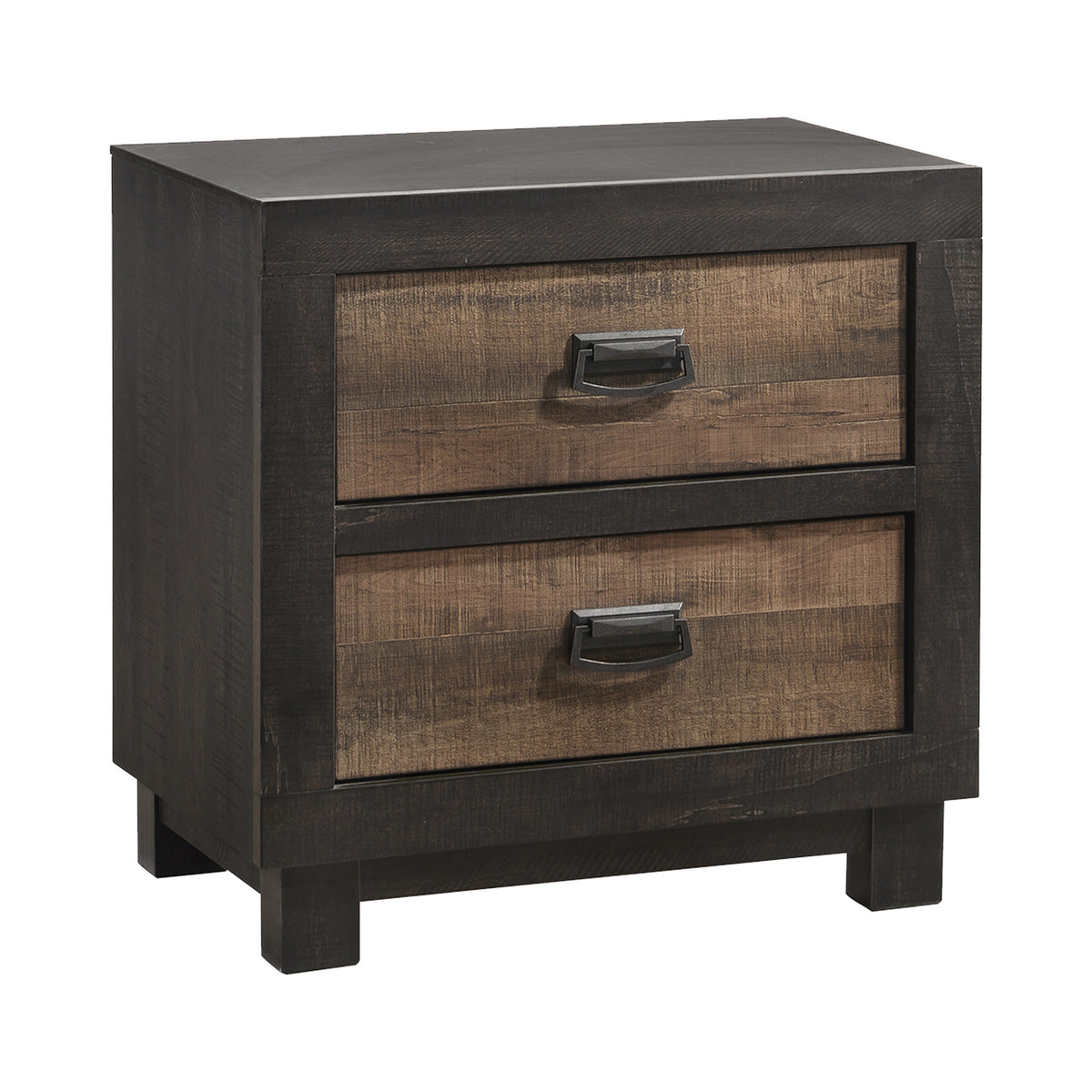 Harlington Black/Walnut 3-Piece Full Panel Bedroom Set - Ornate Home
