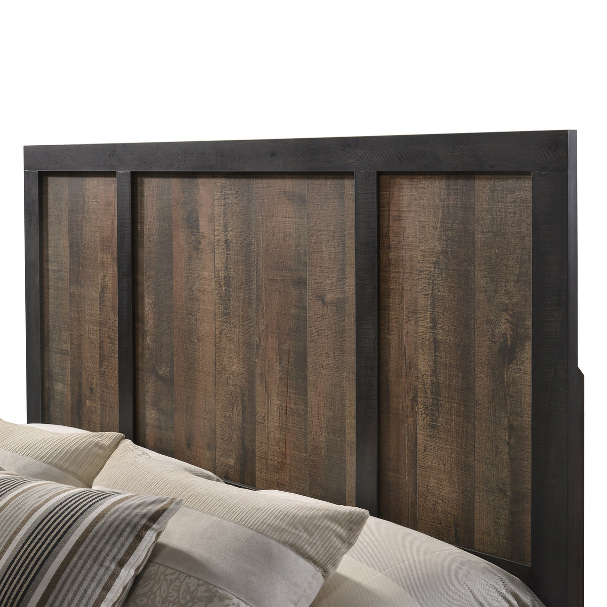 Harlington Black/Walnut 4-Piece Full Panel Bedroom Set - Ornate Home