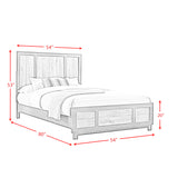 Harlington Black/Walnut 4-Piece Full Panel Bedroom Set - Ornate Home
