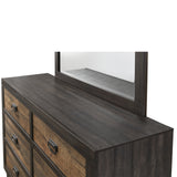 Harlington Black/Walnut 5-Piece King Panel Bedroom Set - Ornate Home