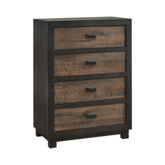 Harlington Black/Walnut 6-Piece Queen Panel Bedroom Set - Ornate Home
