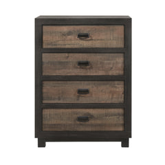 Harlington Black/Walnut Chest - Ornate Home