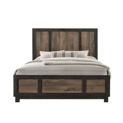 Harlington Black/Walnut King Panel Bed - Ornate Home