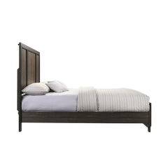 Harlington Black/Walnut Queen Panel Bed - Ornate Home