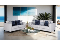Harlow Light Gray Living Room Set - Ornate Home