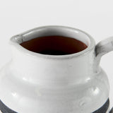 Harmon White/Charcoal Small Ceramic Jug - Ornate Home
