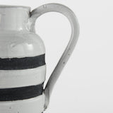 Harmon White/Charcoal Small Ceramic Jug - Ornate Home