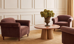 Harmony Blush Faux Mohair Accent Chair - Ornate Home