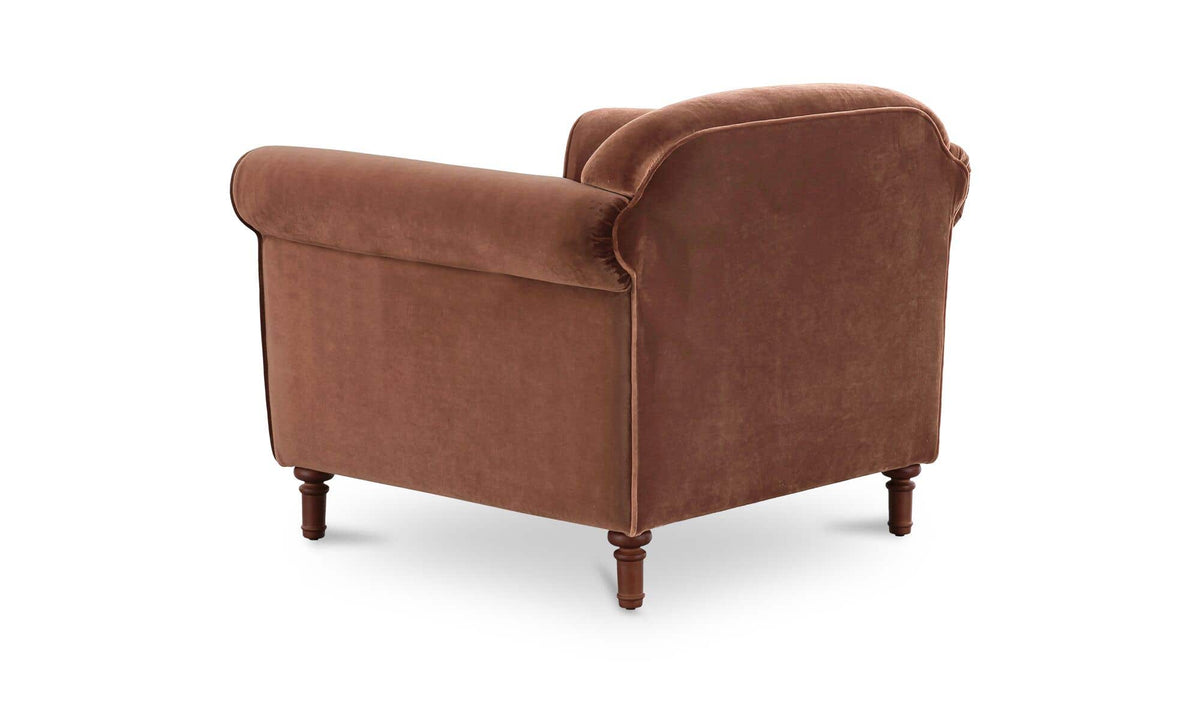 Harmony Blush Faux Mohair Accent Chair - Ornate Home