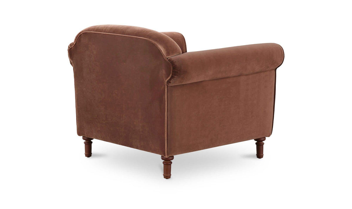 Harmony Blush Faux Mohair Accent Chair - Ornate Home