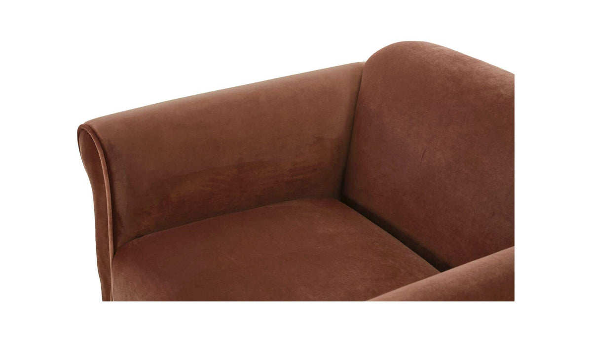 Harmony Blush Faux Mohair Accent Chair - Ornate Home