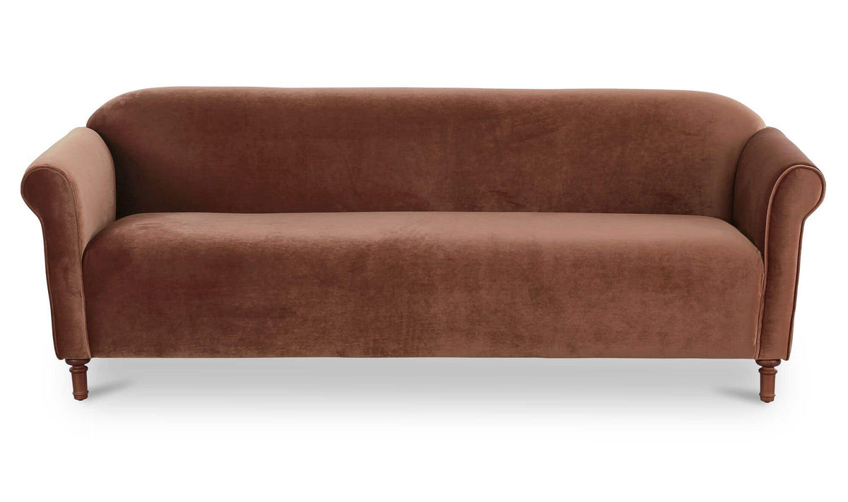 Harmony Blush Faux Mohair Sofa - Ornate Home