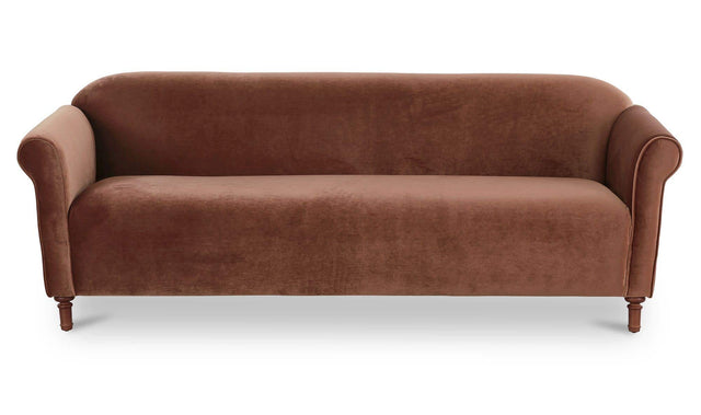 Harmony Blush Faux Mohair Sofa - Ornate Home