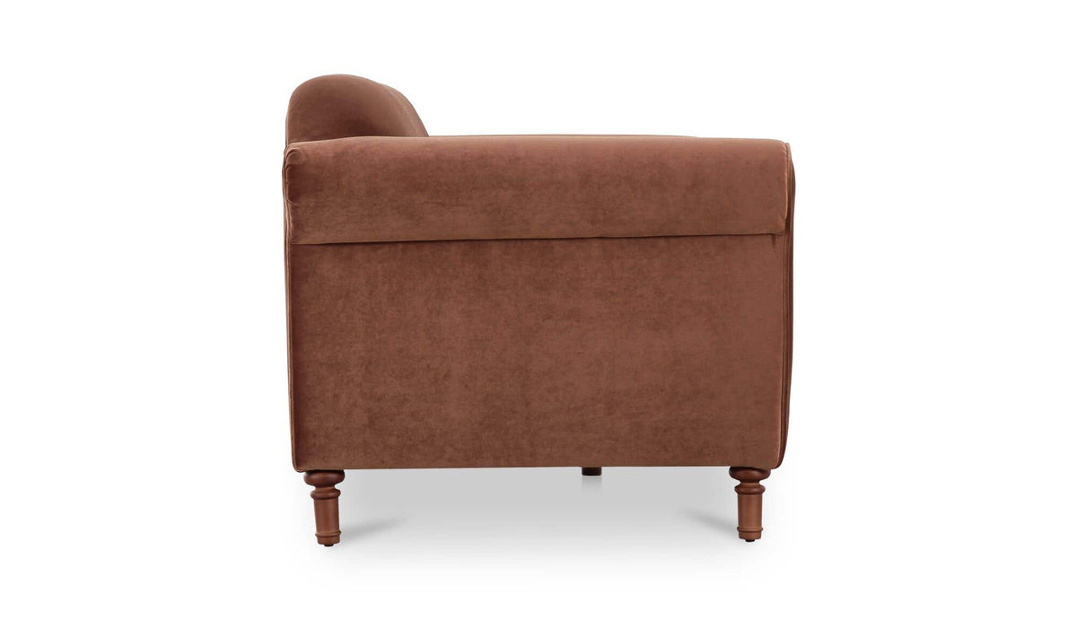 Harmony Blush Faux Mohair Sofa - Ornate Home