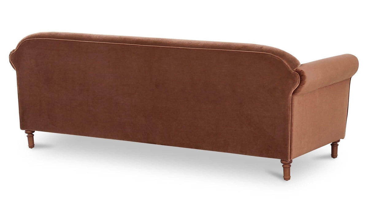 Harmony Blush Faux Mohair Sofa - Ornate Home