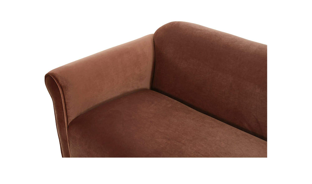 Harmony Blush Faux Mohair Sofa - Ornate Home