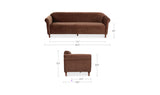 Harmony Blush Faux Mohair Sofa - Ornate Home