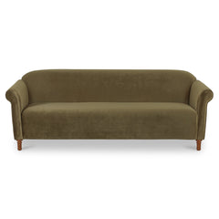 Harmony Dark Green Faux Mohair Sofa - Ornate Home