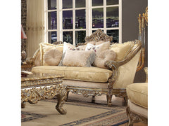 Harmony Gold & Rust Highlights Loveseat  / HD-2626 - Ornate Home
