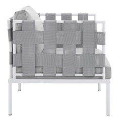 Harmony Gray Sunbrella Outdoor Patio Aluminum Armchair - Ornate Home