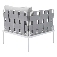 Harmony Gray Sunbrella Outdoor Patio Aluminum Armchair - Ornate Home