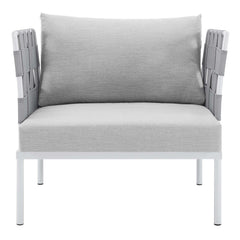 Harmony Gray Sunbrella Outdoor Patio Aluminum Armchair - Ornate Home
