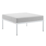 Harmony Gray Sunbrella Outdoor Patio Aluminum Ottoman - Ornate Home