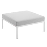 Harmony Gray Sunbrella Outdoor Patio Aluminum Ottoman - Ornate Home
