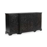 Harmony Harvest Walnut 4 Door Cabinet - Ornate Home