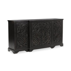Harmony Harvest Walnut 4 Door Cabinet - Ornate Home