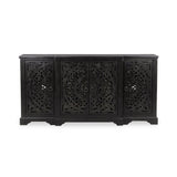 Harmony Harvest Walnut 4 Door Cabinet - Ornate Home