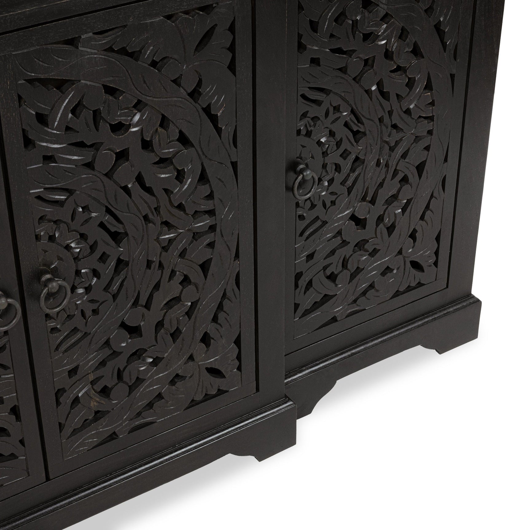 Harmony Harvest Walnut 4 Door Cabinet - Ornate Home