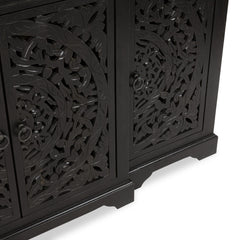Harmony Harvest Walnut 4 Door Cabinet - Ornate Home