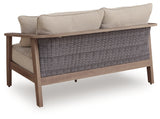 Harmony Headlands Natural/Gray Loveseat w/Cushion - Ornate Home