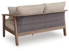 Harmony Headlands Natural/Gray Loveseat w/Cushion - Ornate Home