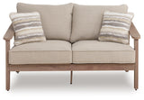 Harmony Headlands Natural/Gray Loveseat w/Cushion - Ornate Home