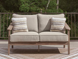 Harmony Headlands Natural/Gray Loveseat w/Cushion - Ornate Home