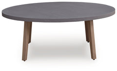 Harmony Headlands Natural/Gray Oval Cocktail Table - Ornate Home