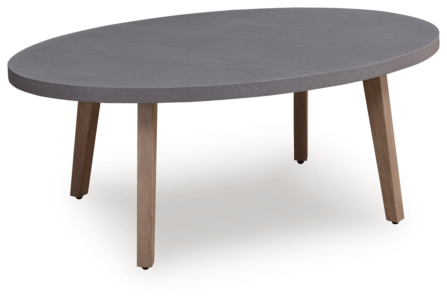 Harmony Headlands Natural/Gray Oval Cocktail Table - Ornate Home