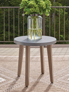 Harmony Headlands Natural/Gray Round End Table - Ornate Home