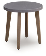 Harmony Headlands Natural/Gray Round End Table - Ornate Home