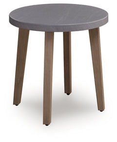 Harmony Headlands Natural/Gray Round End Table - Ornate Home