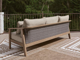 Harmony Headlands Natural/Gray Sofa with Cushion - Ornate Home