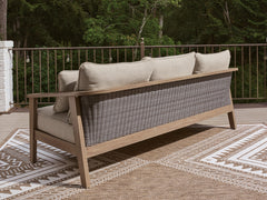 Harmony Headlands Natural/Gray Sofa with Cushion - Ornate Home
