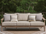 Harmony Headlands Natural/Gray Sofa with Cushion - Ornate Home