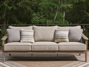 Harmony Headlands Natural/Gray Sofa with Cushion - Ornate Home
