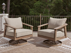 Harmony Headlands Natural/Gray Swivel Lounge w/ Cushion - Ornate Home